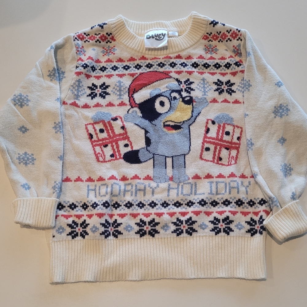 Bluey Knit Holiday Sweater, 18 months